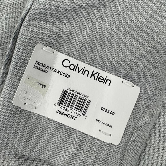 Calvin Klein Mens X Slim Fit Soft Solid Sport Coat Heather Gray 38S - Picture 3 of 5
